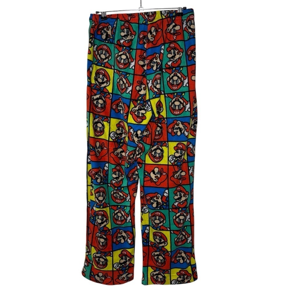 Nintendo Super Mario Fleece Pajama Pants Women's Large Elastic Waist Pockets